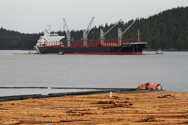 BC logging ship