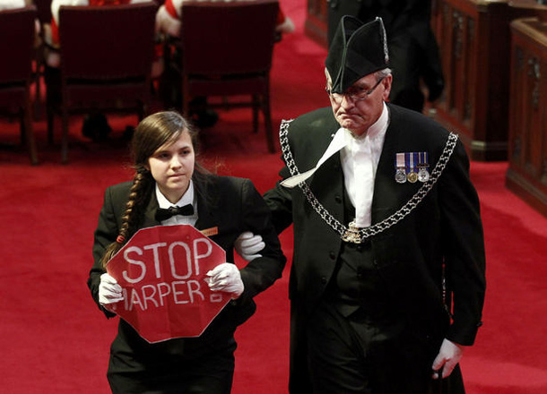 Harper protestor Brigette DePape