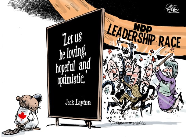 Cartoon about NDP leadership race