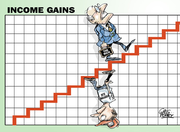 Income Gains cartoon