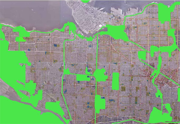Vancouver habitat network map