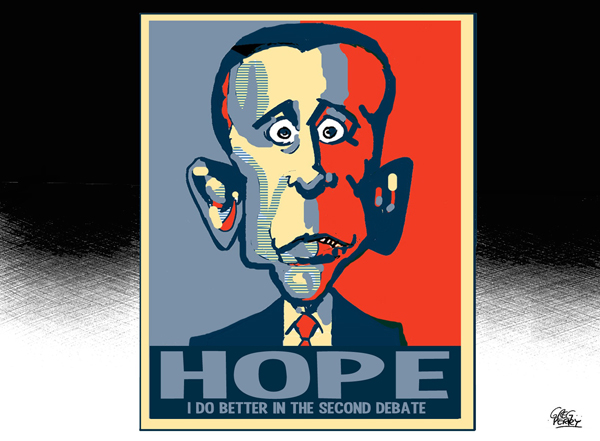 Obama debate cartoon