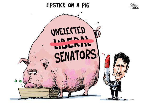 Justin Trudeau cartoon by Greg Perry