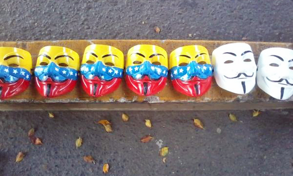 Anonymous masks in Venezuela