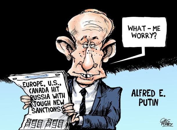 'Alfred E. Putin' cartoon