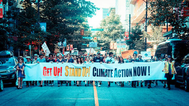 Climate change marchers