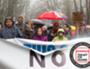 Protesters against the Trans Mountain pipeline