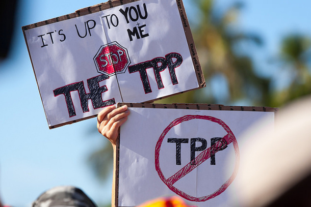 TPP protest in Hawaii