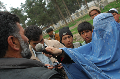 Rona interviewing