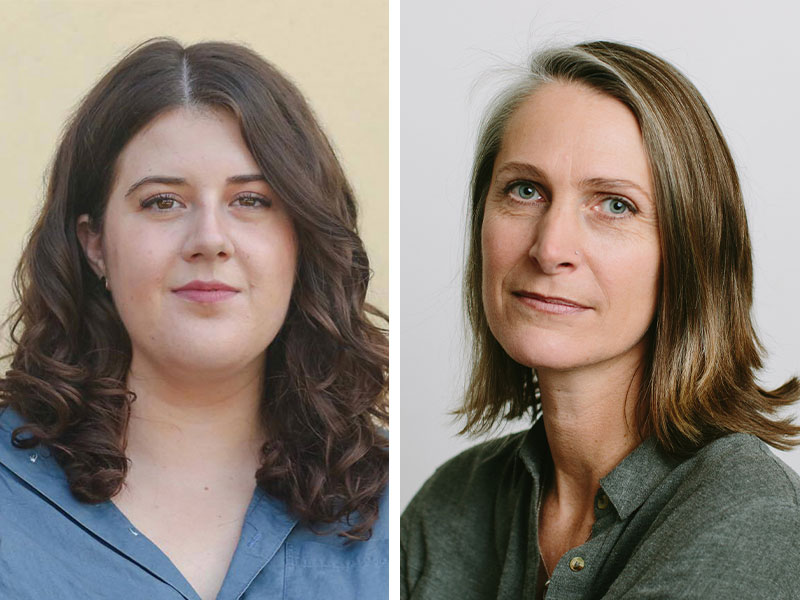 Headshot images of health reporter Moira Wyton and northern B.C. reporter Amanda Follett Hosgood side-by-side.