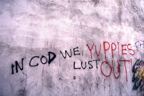 Graffiti: In God we lust.