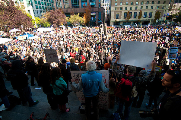 Crowd at Occupy Vancouver